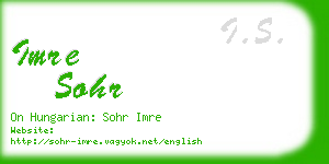 imre sohr business card